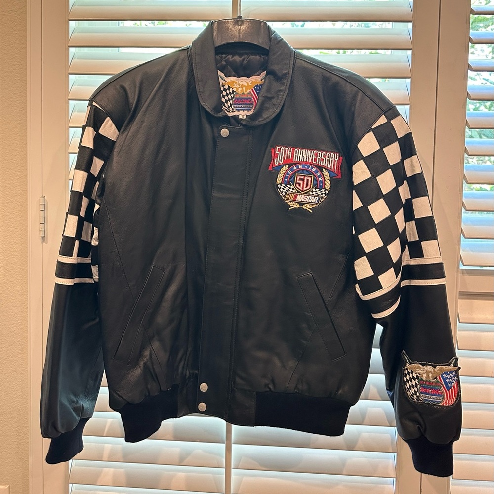 Jeff Hamilton Vintage NASCAR 2000 Black Leather Jacket